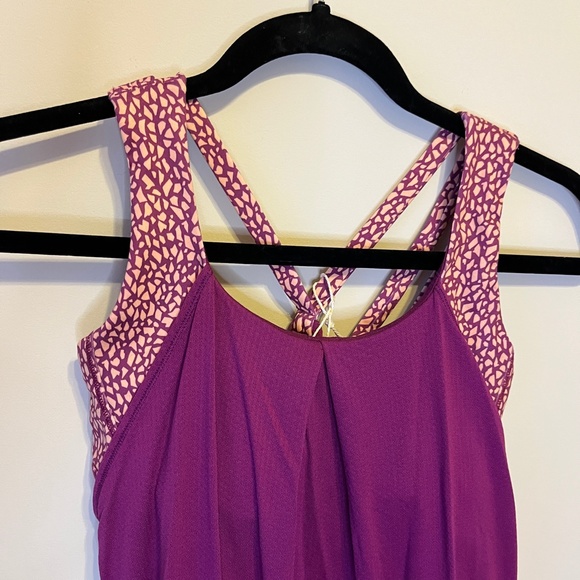 Lululemon Nouveau Limits Strap Back Tank Size 4 Plum - Picture 5 of 9